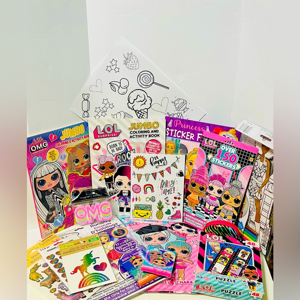 Dolls LOL Surprise Jumbo Coloring and Activity Book 15 Pc Bundle for Birthday